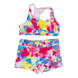 Tie Dye Shorts Two Piece Padded Top 16"W Size 1XL